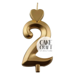 Κεριά & Βεγγαλικά - Κεράκι Γενεθλίων SugarCraft Χρυσό νούμερο 2