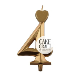 Κεριά & Βεγγαλικά - Κεράκι Γενεθλίων SugarCraft Χρυσό νούμερο 4