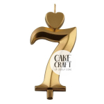 Κεριά & Βεγγαλικά - Κεράκι Γενεθλίων SugarCraft Χρυσό νούμερο 7