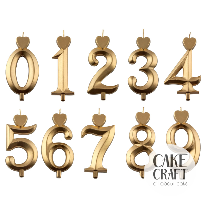 Κεριά & Βεγγαλικά - Κεράκι Γενεθλίων SugarCraft Χρυσό νούμερο 9