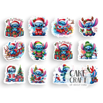 Βρώσιμη Εκτύπωση - Βρώσιμα σχέδια Christmas Stitch - 12τμχ