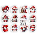 Βρώσιμη Εκτύπωση - Βρώσιμα σχέδια Γιορτινοί Νάνοι - 12τμχ