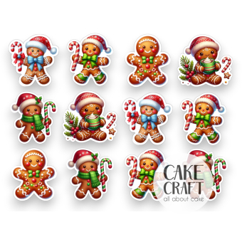 Βρώσιμη Εκτύπωση - Βρώσιμα σχέδια Μπισκοτένιοι - 12τμχ