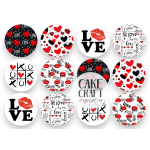 Βρώσιμη Εκτύπωση - Βρώσιμα σχέδια Συλλογή Βαλεντίνος ν1 - 12τμχ