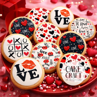 Βρώσιμη Εκτύπωση - Βρώσιμα σχέδια Συλλογή Βαλεντίνος ν1 - 12τμχ