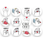 Βρώσιμη Εκτύπωση - Βρώσιμα σχέδια Συλλογή Βαλεντίνος ν2 - 12τμχ