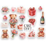 Βρώσιμη Εκτύπωση - Βρώσιμα σχέδια Συλλογή Βαλεντίνος ν3 - 17τμχ