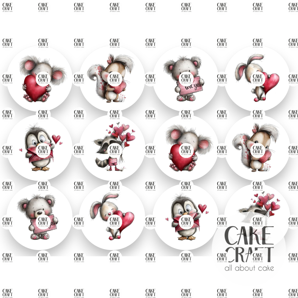 Βρώσιμη Εκτύπωση - Βρώσιμα σχέδια Συλλογή Βαλεντίνος ν5 - 12τμχ