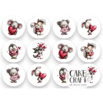 Βρώσιμη Εκτύπωση - Βρώσιμα σχέδια Συλλογή Βαλεντίνος ν5 - 12τμχ