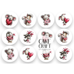 Βρώσιμη Εκτύπωση - Βρώσιμα σχέδια Συλλογή Βαλεντίνος ν5 - 12τμχ