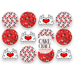 Βρώσιμα Σχέδια Γάμου / Βαλεντίνου - Βρώσιμα σχέδια Συλλογή Βαλεντίνος Mickey - 12τμχ