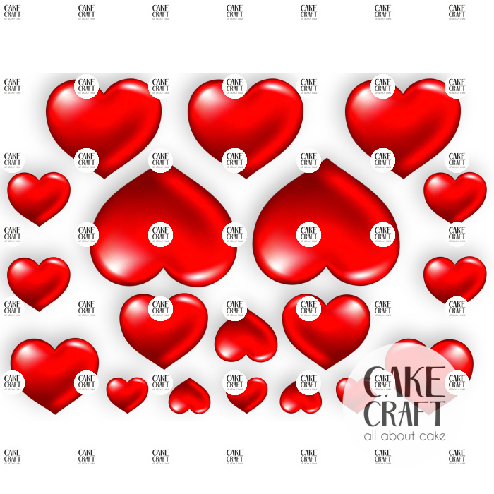 Βρώσιμα Σχέδια Γάμου / Βαλεντίνου - Βρώσιμα σχέδια Συλλογή Βαλεντίνος Καρδιές - 19τμχ