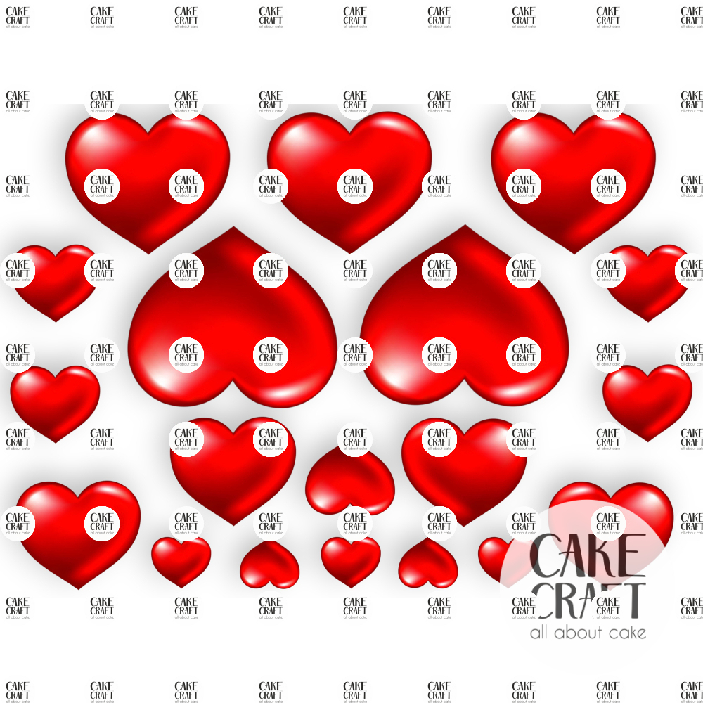 Βρώσιμα Σχέδια Γάμου / Βαλεντίνου - Βρώσιμα σχέδια Συλλογή Βαλεντίνος Καρδιές - 19τμχ