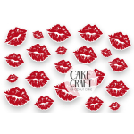 Βρώσιμα Σχέδια Γάμου / Βαλεντίνου - Βρώσιμα σχέδια Συλλογή Βαλεντίνος Χείλη - 21τμχ