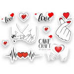 Βρώσιμα Σχέδια Γάμου / Βαλεντίνου - Βρώσιμα σχέδια Συλλογή Βαλεντίνος Χέρια - 10τμχ