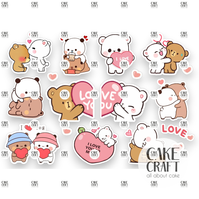 Βρώσιμα Σχέδια Γάμου / Βαλεντίνου - Βρώσιμα σχέδια Συλλογή Βαλεντίνος Dudu & Bubu - 17τμχ