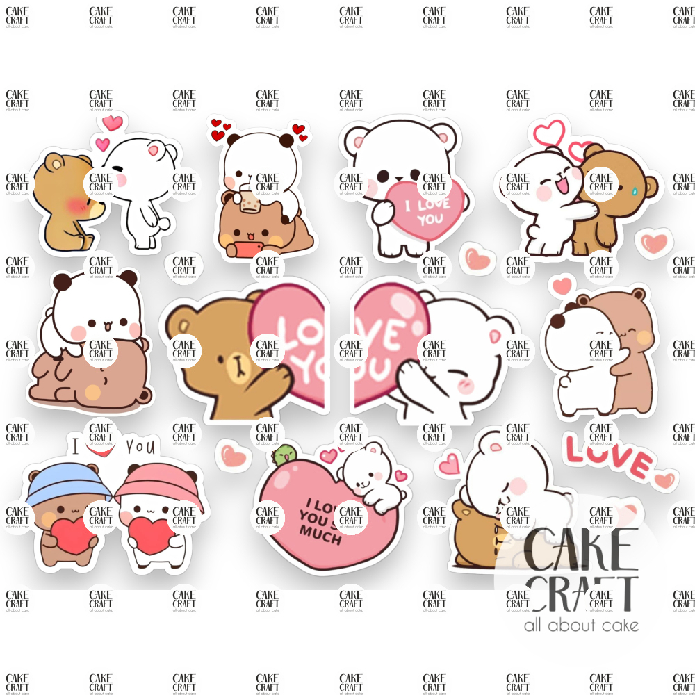 Βρώσιμα Σχέδια Γάμου / Βαλεντίνου - Βρώσιμα σχέδια Συλλογή Βαλεντίνος Dudu & Bubu - 17τμχ