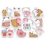 Βρώσιμα Σχέδια Γάμου / Βαλεντίνου - Βρώσιμα σχέδια Συλλογή Βαλεντίνος Dudu & Bubu - 17τμχ