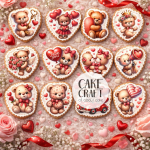 Βρώσιμα Σχέδια Γάμου / Βαλεντίνου - Βρώσιμα σχέδια Συλλογή Βαλεντίνος Αρκουδάκια - 12τμχ