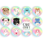 Βρώσιμη Εκτύπωση - Βρώσιμα σχέδια Squishmallows set - 12τμχ