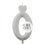 Κεριά & Βεγγαλικά - Κεράκι Γενεθλίων SugarCraft Λευκό νούμερο 0