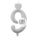 Κεριά & Βεγγαλικά - Κεράκι Γενεθλίων SugarCraft Λευκό νούμερο 9
