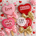 Βρώσιμα Σχέδια Γάμου / Βαλεντίνου - Βρώσιμα σχέδια LOVE, KISS ME, HUG ME, XOXO - 28τμχ