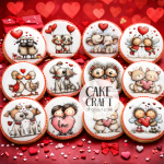 Βρώσιμα Σχέδια Γάμου / Βαλεντίνου - Βρώσιμα σχέδια Συλλογή Βαλεντίνος Χαριτωμένα Ζευγάρια - 12τμχ