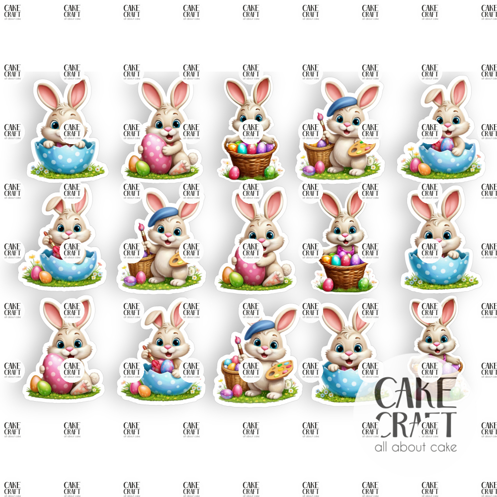 Βρώσιμα Σχέδια Πασχαλινά - Βρώσιμα σχέδια Πασχαλινά Λαγουδάκια - 15τμχ