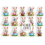 Βρώσιμα Σχέδια Πασχαλινά - Βρώσιμα σχέδια Πασχαλινά Λαγουδάκια - 15τμχ