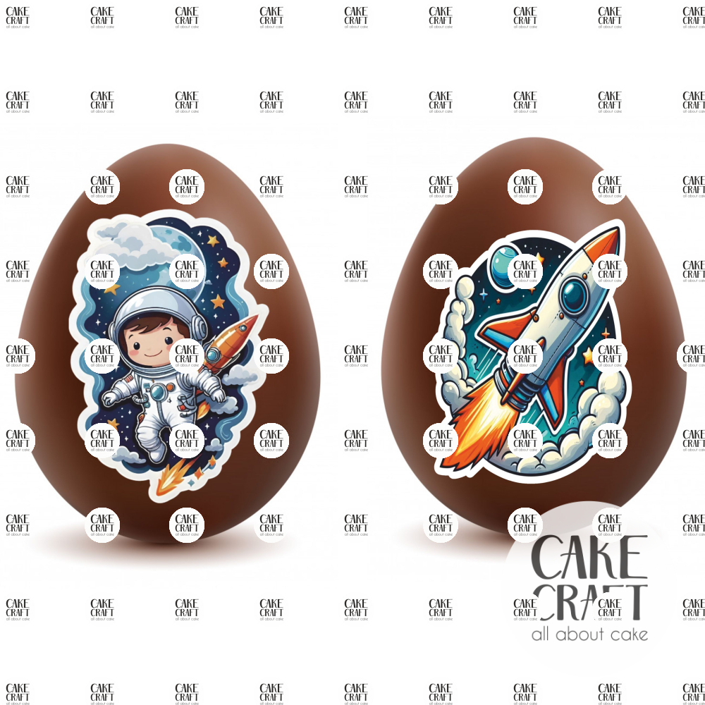 Βρώσιμα Σχέδια Πασχαλινά - Βρώσιμα σχέδια οβάλ Πασχαλινών αυγών - Διάστημα