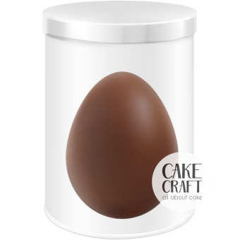 Σοκολατένια Αυγά / Μπάλες / Ζωάκια - Σοκολατένιο αυγό γάλακτος γυμνό 250gr (16εκ) + Κουτί Διάφανο PET 15x21cm