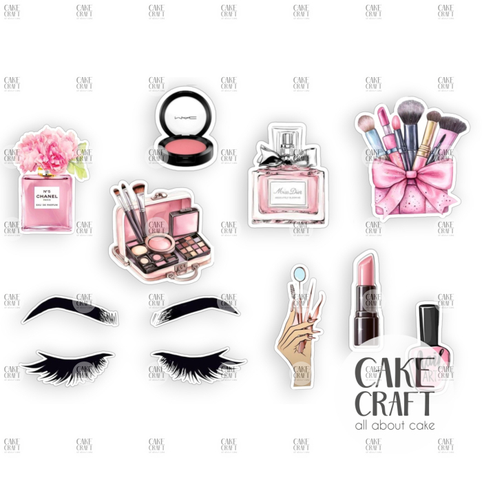 Βρώσιμα Σχέδια - Βρώσιμα σχέδια Make up/ Καλλυντικά σετ - 12τμχ