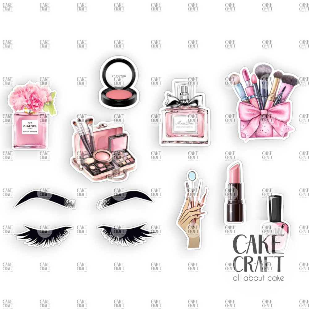 Βρώσιμα Σχέδια - Βρώσιμα σχέδια Make up/ Καλλυντικά σετ - 12τμχ