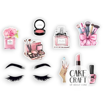 Βρώσιμα Σχέδια - Βρώσιμα σχέδια Make up/ Καλλυντικά σετ - 12τμχ