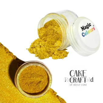 Χρώματα Σκόνης Περλέ - Χρώμα Φινιρίσματος σε σκόνη της Magic Colours - Βασιλικό Χρυσό 7ml (Royal Gold)