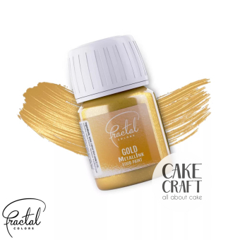Μεταλλικά Χρώματα Πινέλου - Μεταλλικό Υγρό Χρώμα της Fractal - Χρυσό 30ml (Metallic Gold)