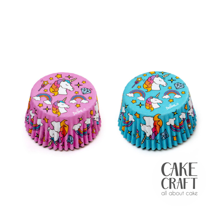 Καραμελόχαρτα  - Καραμελόχαρτα Decora Μπλε / Ροζ Μονόκερος 36τμχ 50mmχ32mm