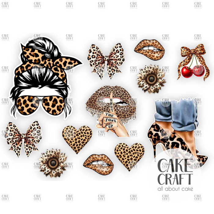 Βρώσιμα Σχέδια - Βρώσιμα σχέδια Animal Print σετ - 12τμχ