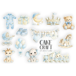 Βρώσιμα Σχέδια - Βρώσιμα σχέδια Baby Shower Αγοράκι - 13τμχ