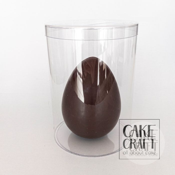 Σοκολατένιο αυγό υγείας γυμνό 500gr (23εκ) + Κουτί Διάφανο PET 19x30cm