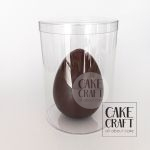 Σοκολατένιο αυγό υγείας γυμνό 500gr (23εκ) + Κουτί Διάφανο PVC 19x30cm