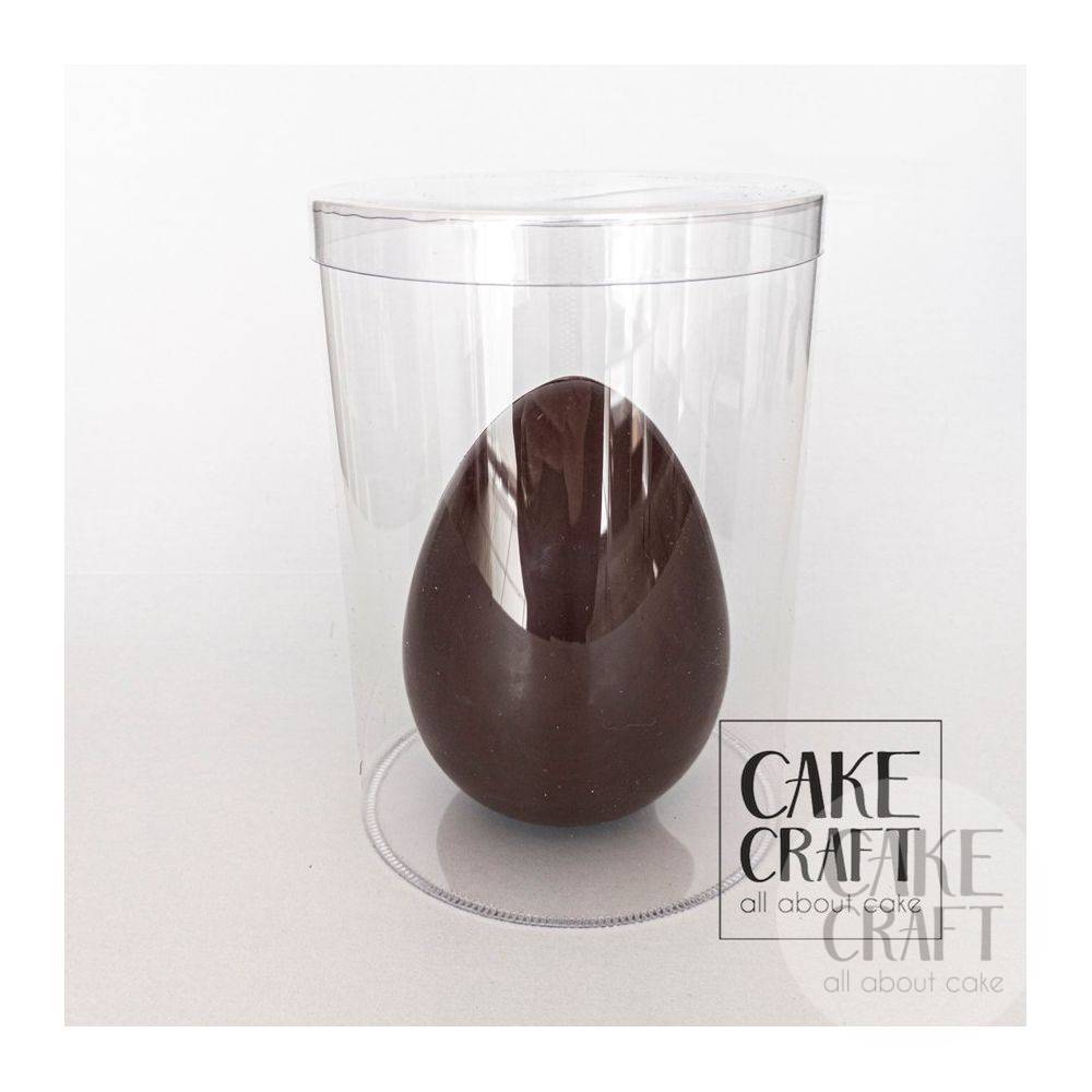 Σοκολατένιο αυγό υγείας γυμνό 300gr (17,5εκ) + Κουτί Διάφανο PVC 15x24cm