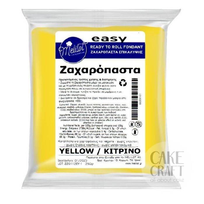 Ζαχαρόπαστα Κίτρινη Easy Melilot 250g