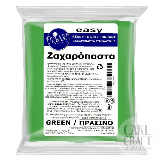 Ζαχαρόπαστα Πράσινη Easy Melilot 250g