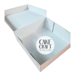 Κουτιά Ζαχαροπλαστείου - Κουτί τούρτας λευκό ζαχαροπλαστείου Νο6 (19x14,5x8εκ)