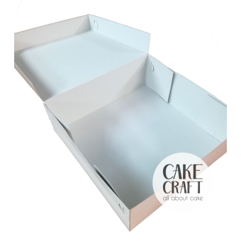 Κουτιά Ζαχαροπλαστείου - Κουτί τούρτας λευκό ζαχαροπλαστείου Νο10 (22x21,7x8εκ)