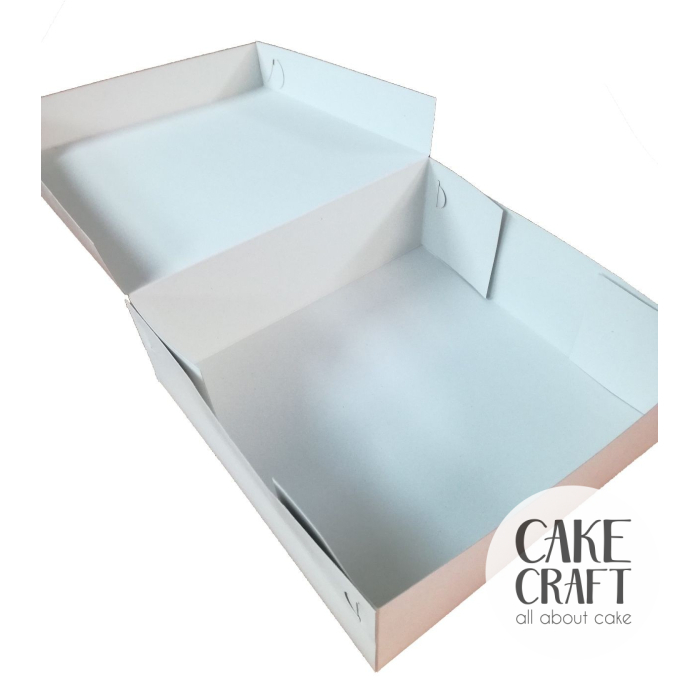 Κουτιά Ζαχαροπλαστείου - Κουτί τούρτας λευκό ζαχαροπλαστείου (35x50x10)