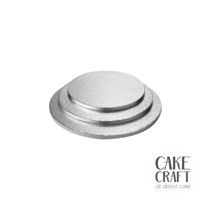 Δίσκοι Ζαχαρόπαστας 13mm - Δίσκος Τούρτας στρογγυλός Ασημένιος Πάχος 13mm. Διαμ.(12'')30,5εκ.