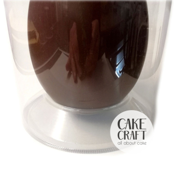 Διάφανα Κουτιά Στρογγυλά - Βάση σοκολατένιου αυγού διάφανη 13cm (200γρ)